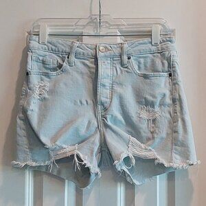 Old Navy OG Straight High-Rise Light Denim Distressed Shorts Women's Size 4